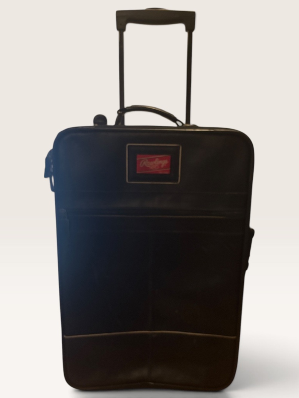 Vintage Rawlings Black Carry On Glove Leather Suitcase RARE!